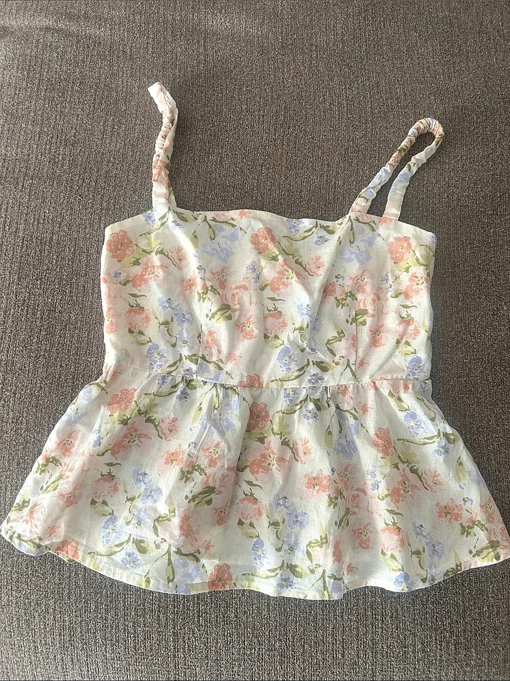 Sim & Sam Floral Camisole White & Pink Size Small